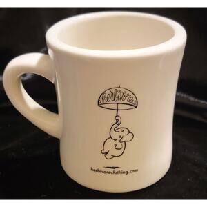 Herbivoreclothing.com Mug w/Elephant and umbrella Off-White Heavy Mug